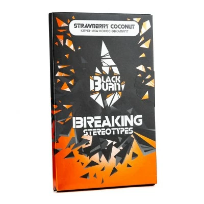 Tobacco Burn Black Strawberry Coconut (strawberries with coconut and eucalyptus) 100 g