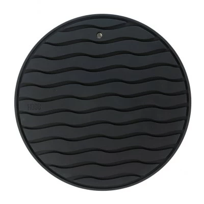 Hoob Mat Black silicine rug for hook
